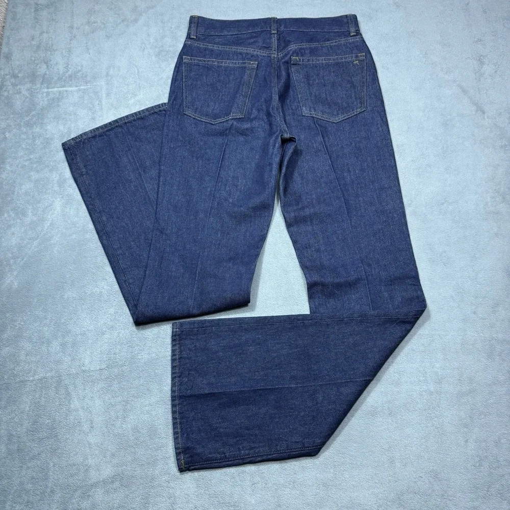 Madewell High-Rise Wide-Leg Jeans in Deep Indigo Blue - Picture 3 of 8